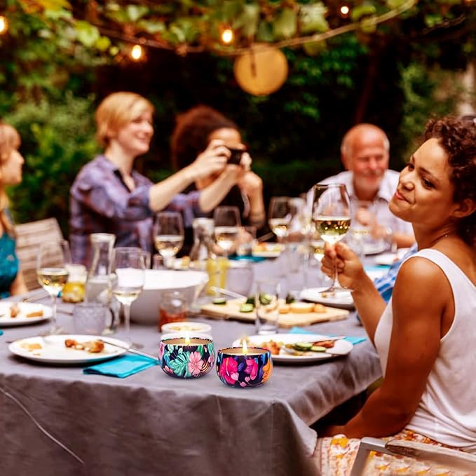 3 Packs Scented Candles Set for Christmas Thanksgiving, Natural Soy Wax Portable Travel Tin Candle, Aromatherapy Gift for Friends Classmates Colleague