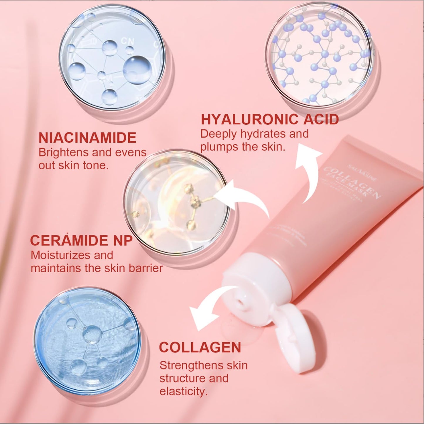 Reepic Cosmer Collagen Overnight Wrapping Peel Off Face Mask - Deep Hydration Care, Reduce Sagging & Dullness, Hydrolyzed Collagen Glass Skin Peel Off Mask, Korean Skincare