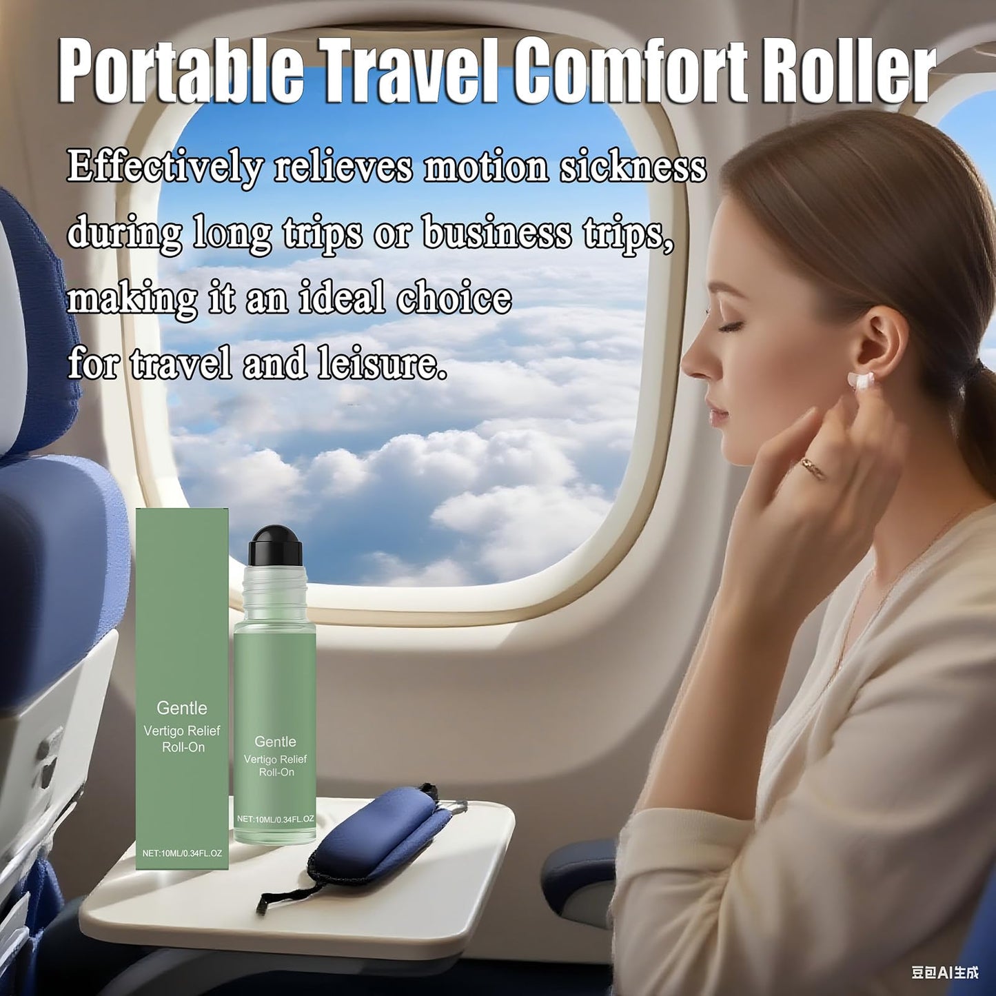 Vertigo Ease Roll On, Natural Ingredients for Vertigo Relief, Portable Roller for Travel & Daily Use (2 x 10ml)