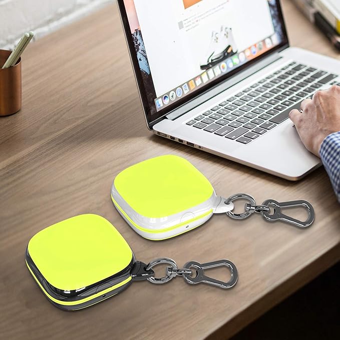 Compatible Powerbeats Pro Case Cover,Full Protective Shockproof Anti-Slip Silicone Case for Beats Powerbeats Pro 2019(Black Edge+Yellow)