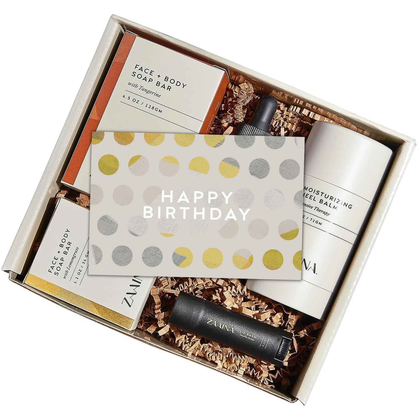 Men's Birthday Care Package with Card - Luxury Gift Set for Men, Body Self Care Kit for Men, Relaxing Spa Birthday Gift Basket by ZAAINA