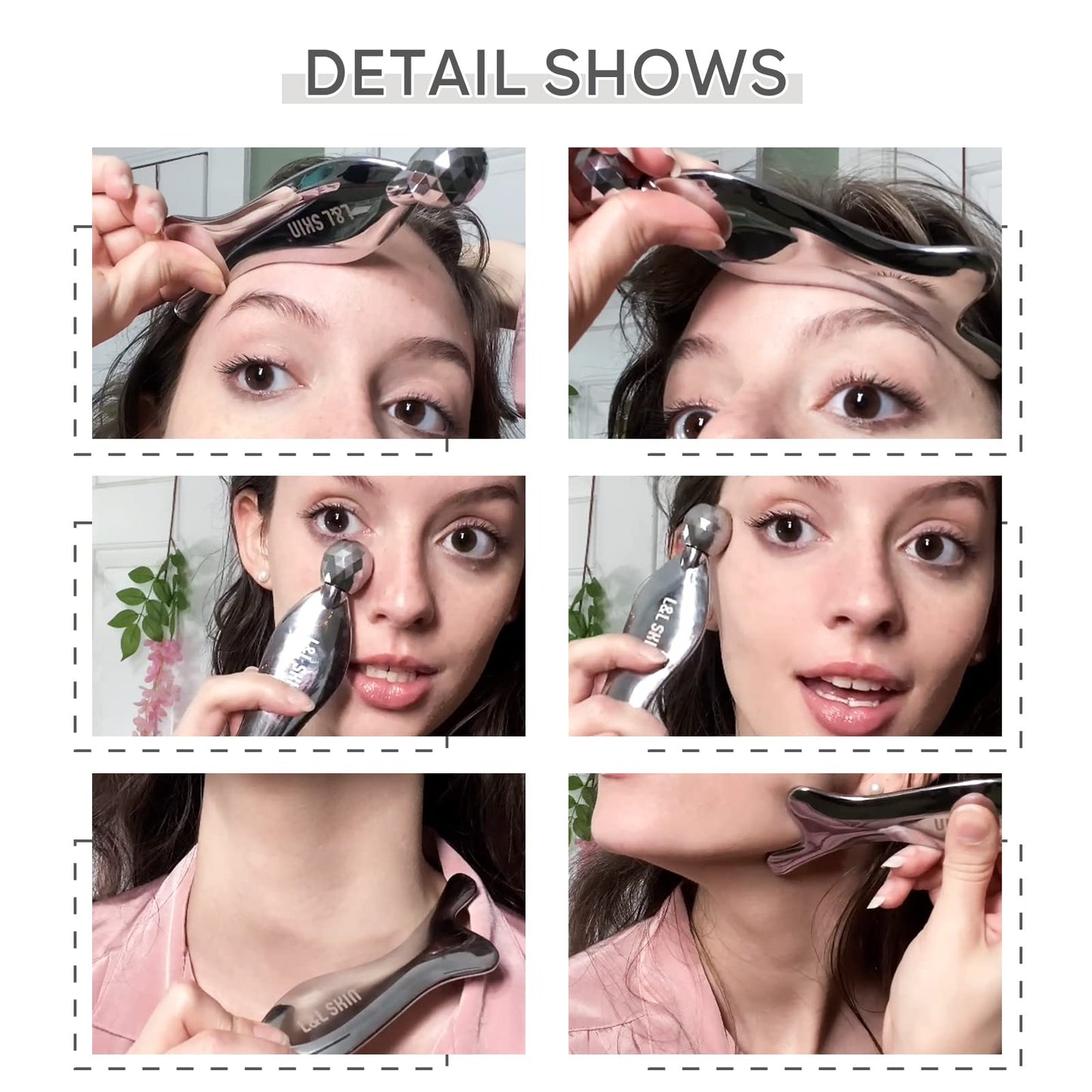 Gua sha Tool, Gua Sha Facial Tools by L&L SKIN, Face Roller Guasha for Skincare