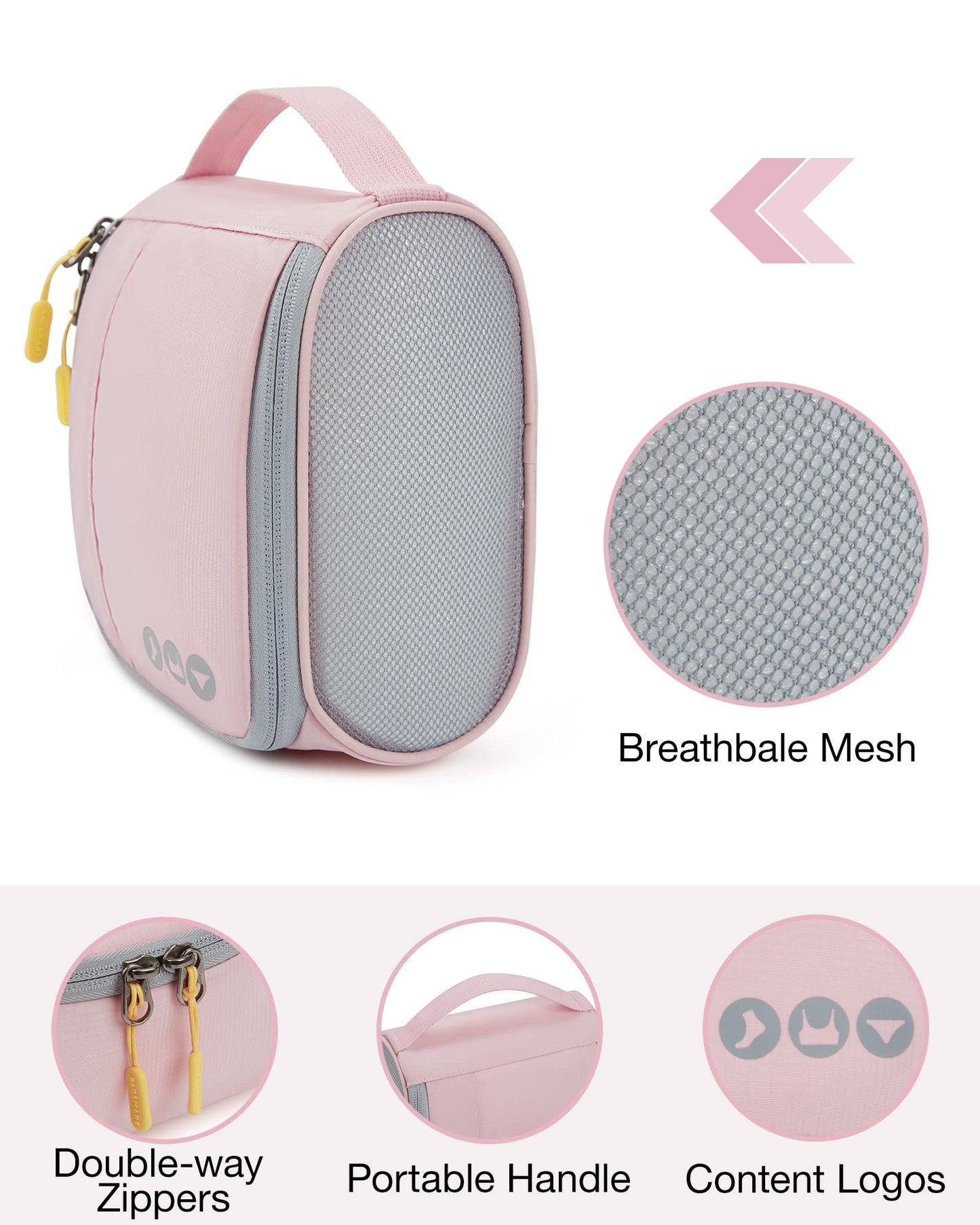 BAGSMART Keep Shape Packing Cubes for Travel, 6 Set Travel Cubes for Packing, Lightweight Suitcase Organizer Bags Set for Travel Essentials