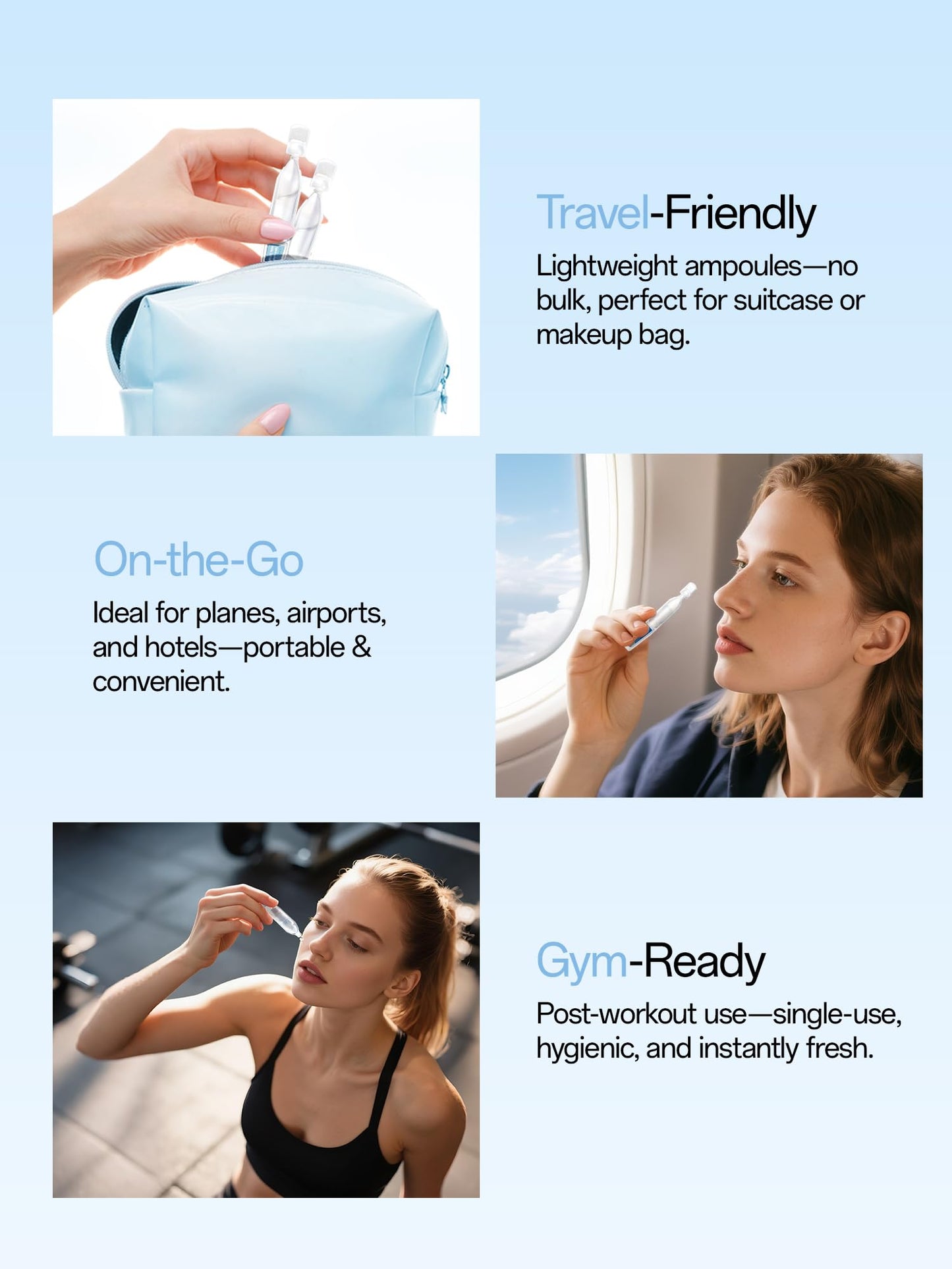 WNP 3% 4D Hyaluronic Acid Serum Ultra Hydrating Serum Smoother Skin|Pre-makeup SkinCare|Anti-Aging serum for face Single-Use Vials Skincare for Dry&Sensitive skin(1.2 ml)*30