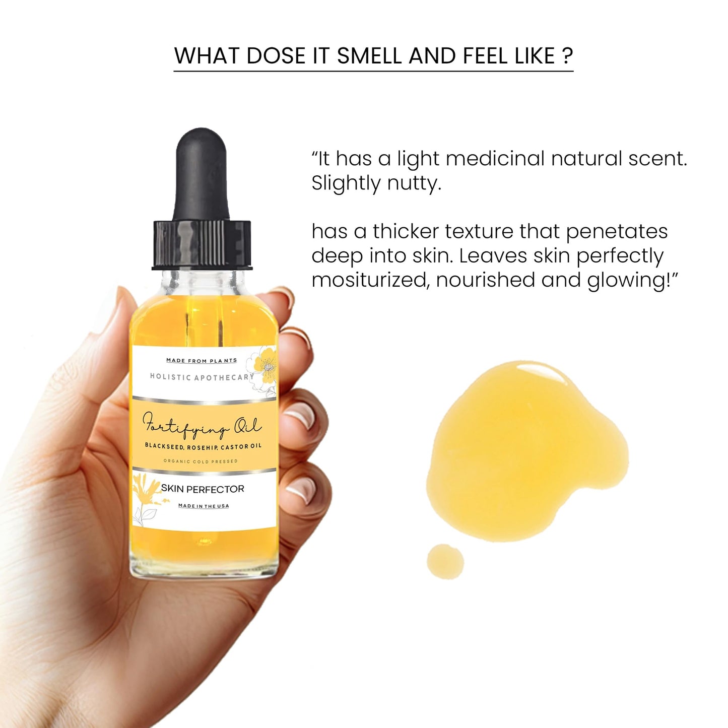 Black Seed, Rosehip & Castor Oil Organic Cold Pressed Fortifying Anti Aging Miracle Facial Moisturizer Face Oil Serum Glow Oil Hydrates Dry Wrinkled Skin Natural Skincare (1 FL OZ)