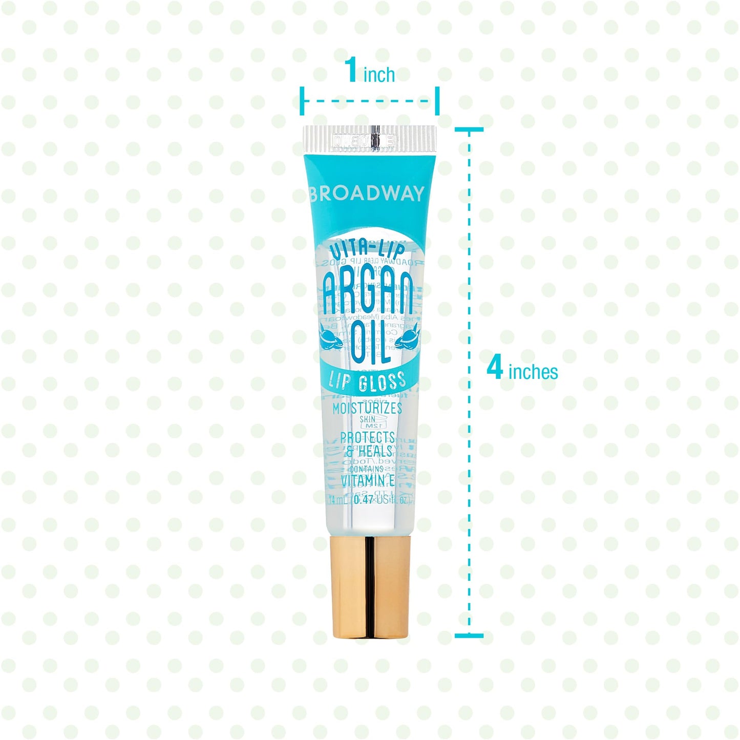 Ruby Kisses Broadway Vita-Lip Clear Lip Gloss (48 Pack), Ultra-Hydrating & Soothing Formula with Vitamins, High-Shine Non-Sticky Finish Lip Balm with Mint, Rosehip, Coconut, Mango, Argan, Honey, Shea