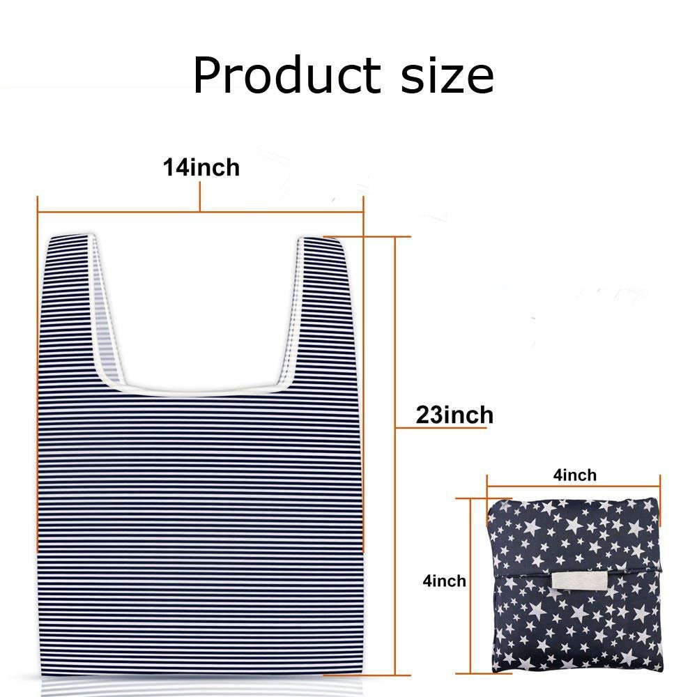 Kaxich Reusable Grocery Shopping Bags - Foldable Eco-friendly Shopper Tote Bags (4 Pack) Waterproof & Machine Washable