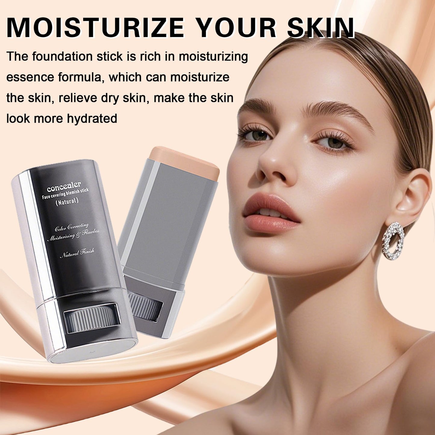 AOAZXBB Splendor Serum Boosted Skin Tint Stick Beauty Balm Lightweight Moisturizing Foundation Contour Stick for Natural Makeup