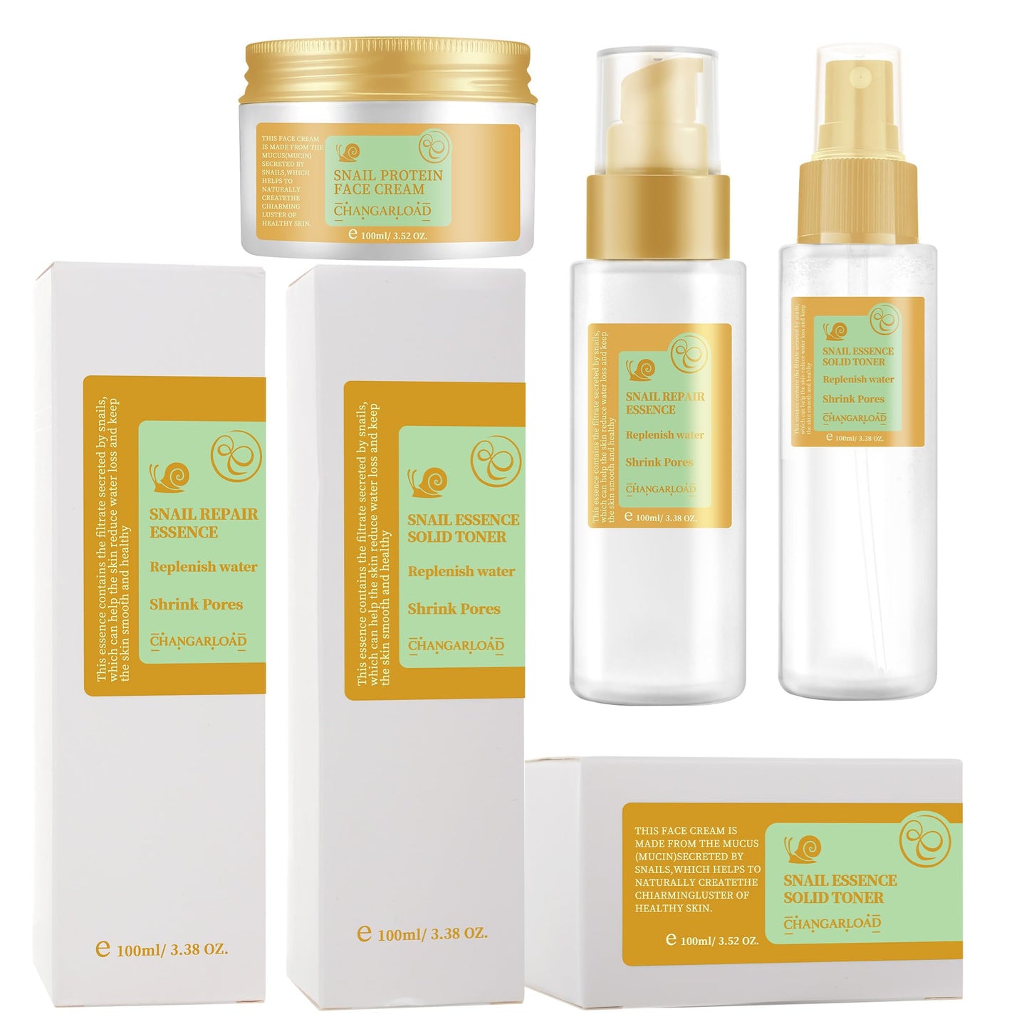Advanced Snail 96% Mucin Power Essence Set – Korean Skincare Set for Women, Includes Snail Mucin Serum,Hydrating Toner & Face Cream, Moisturizing & Skin Renewal, 3PCS Travel Size Toiletries