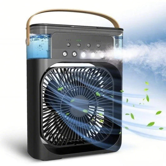 OBELGEOYA Handheld Misting Fan - Personal Air Cooler, Spray Humidifier, Portable Cooling Fan for Makeup, Summer, Outdoors, Travel, Beach, Use with USB Charger or Power Bank(not included)