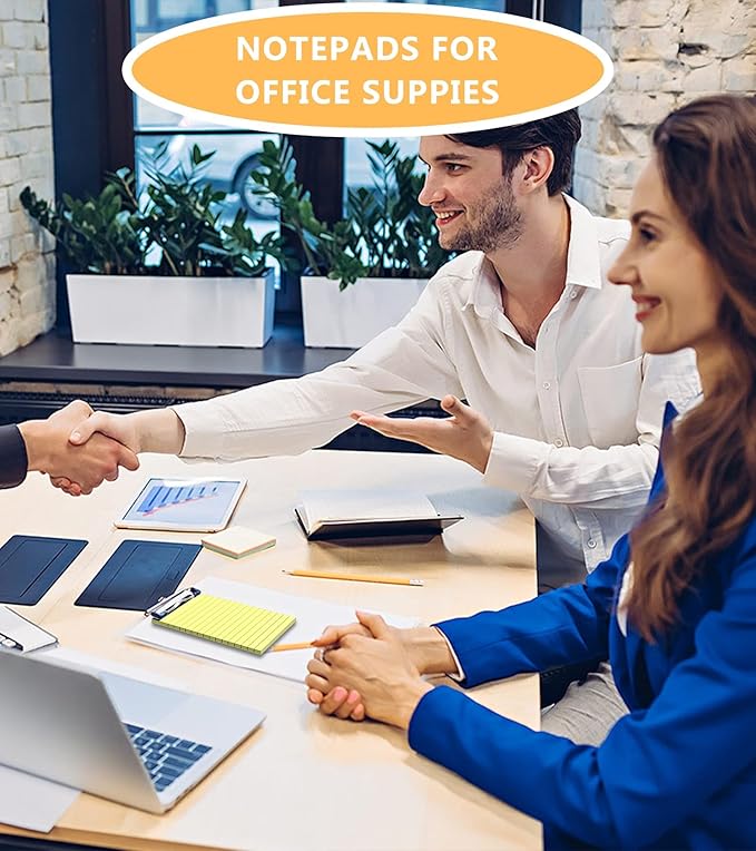 12 Pack Note Pads 3x5 Inch, Small Notepad, Pocket Notepads for Daily Planning, Memo Pads Lined Paper for Grocery List Shopping List, Perforated Yellow Writing Pads, Scratch Pads, 30 Sheet/Note Pad