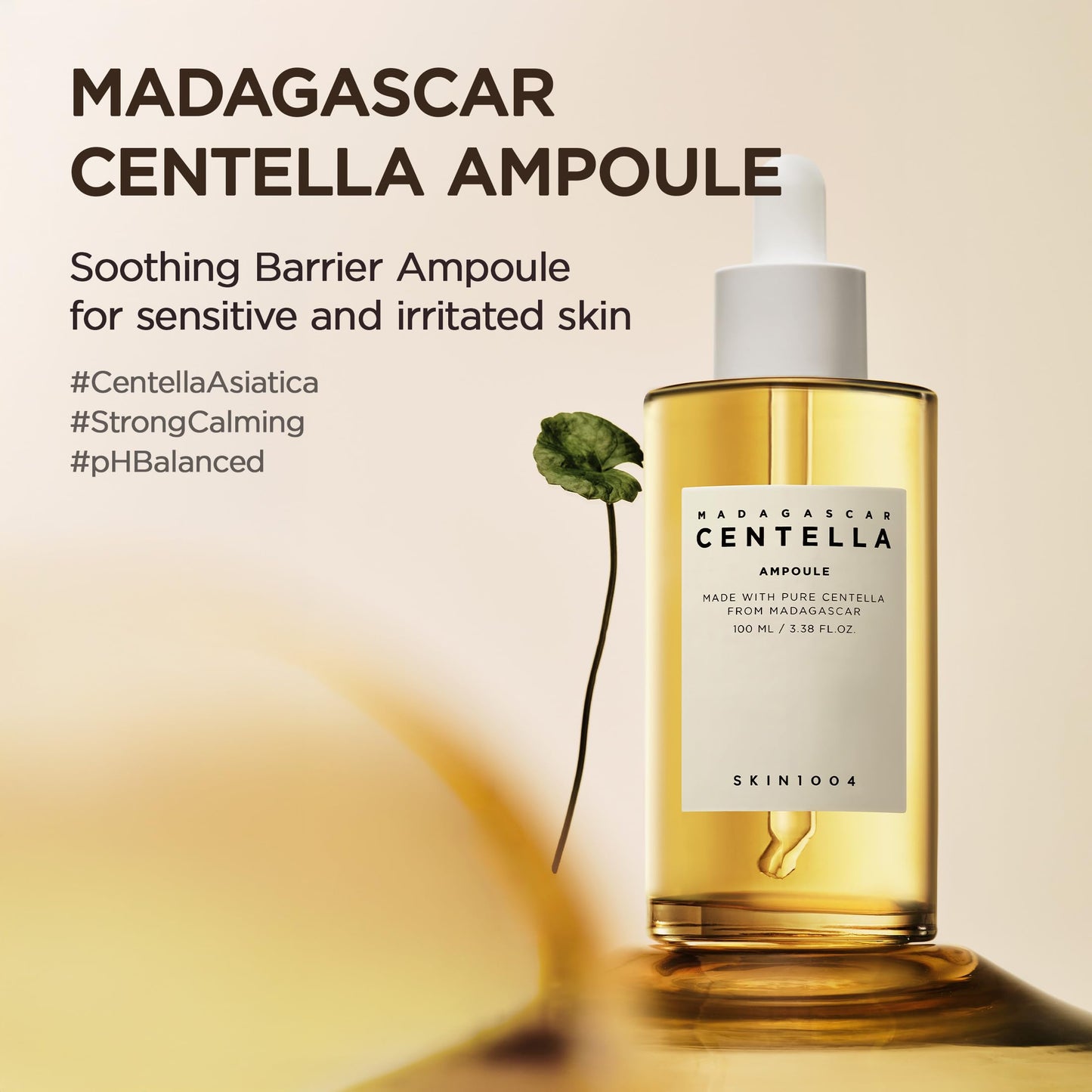 SKIN1004 Madagascar Centella Asiatica Ampoule Facial Serum 1.85 fl.oz, 55ml, Soothes Acne Prone and Sensitive Skin