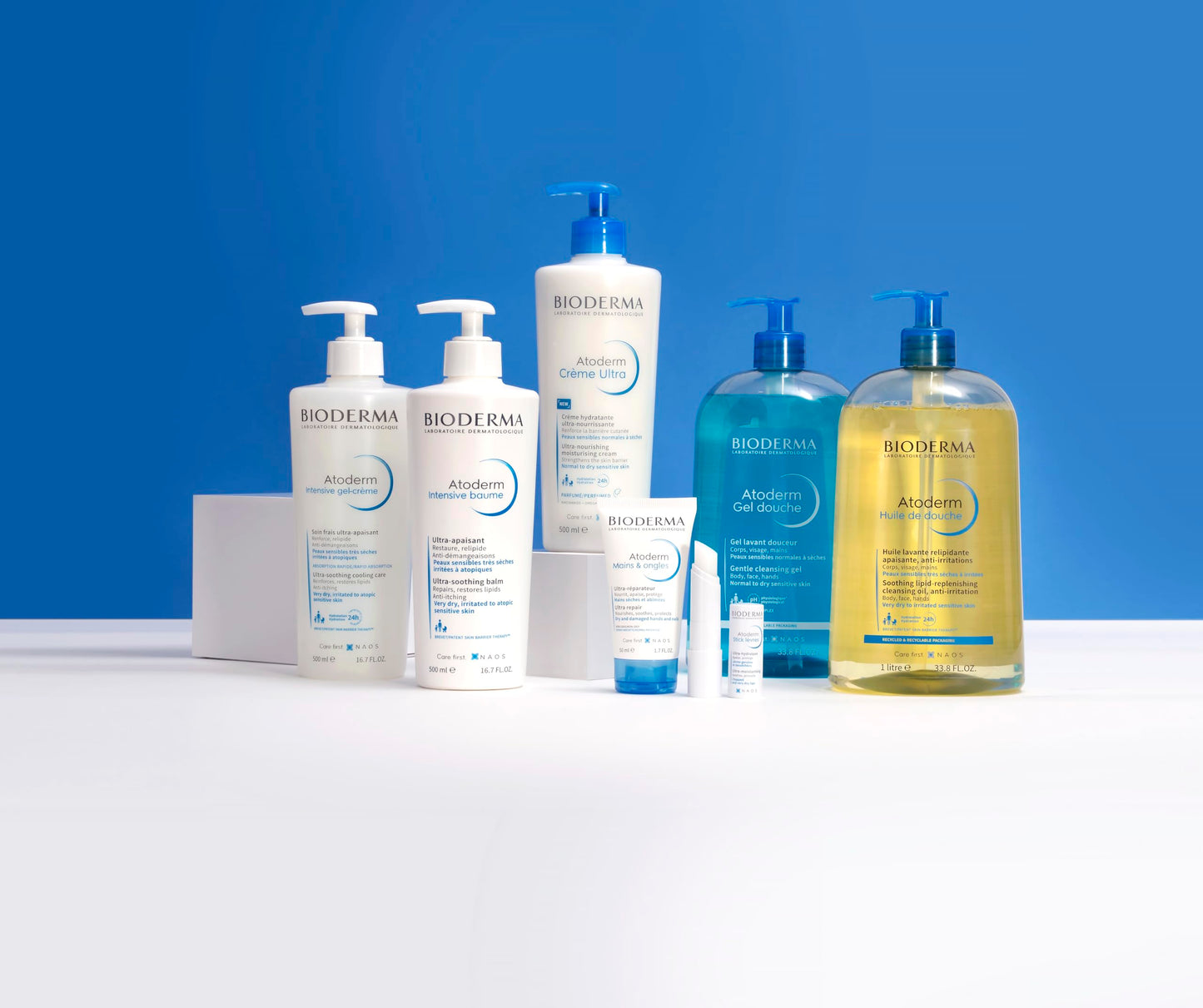 Bioderma - Atoderm - Shower Oil - Moisturizing and Nourishing Body and Face Wash - for Family with Very Dry Sensitive Skin 3.33 Fl Oz