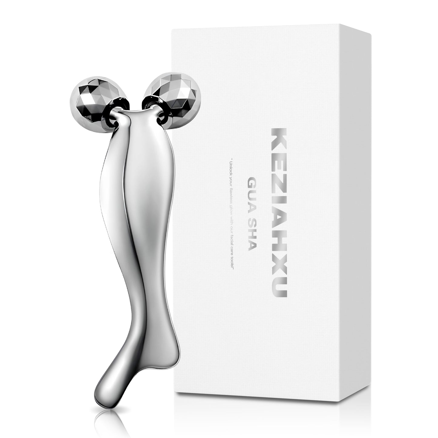 KEZIAHXU Facial Massage Roller, Gua Sha Face Roller Tool 2-in-1, Skin Care Roller for Face Neck Body, Reduce Puffiness Remove Wrinkles,Gift for Women. (Facial Roller Tool)