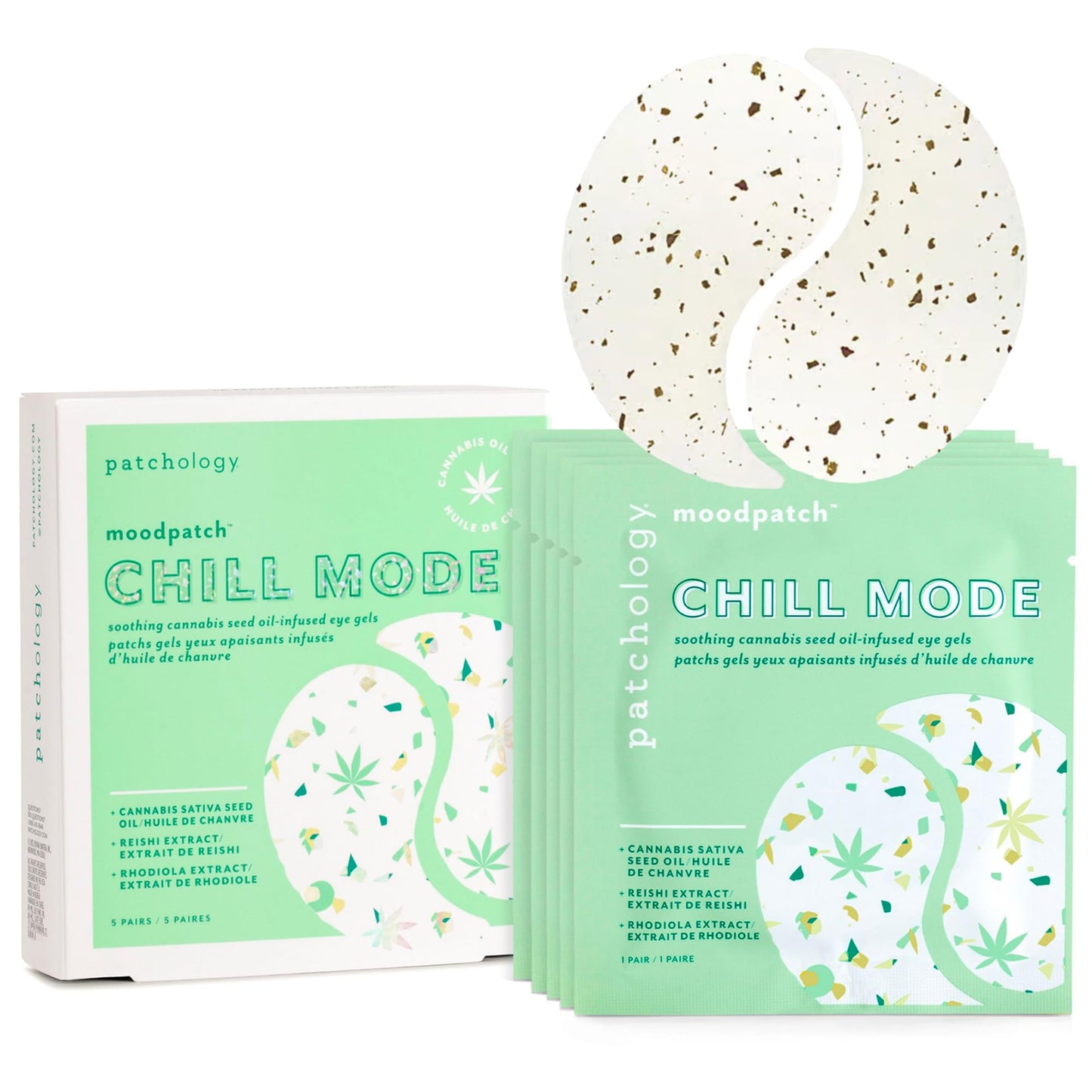 Patchology Chill Mode Under Eye Patches - Soothing, Oil-Infused Gel Eye Masks for Puffy Eyes and Dark Circles Treatment - Ideal for Hydration, Reducing Wrinkles, and Calming Puffiness - 5-Pairs