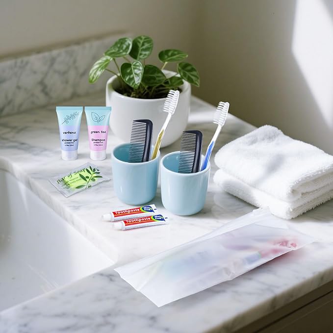 Homeless Hygiene Kit for Donations,Bulk Basic Toiletry Kits Care Package Supplies in Zip Pouch,Homeless Kits Travel Toiletry Bulk for Homeless Shelters Charity Men Women (pack of 50)