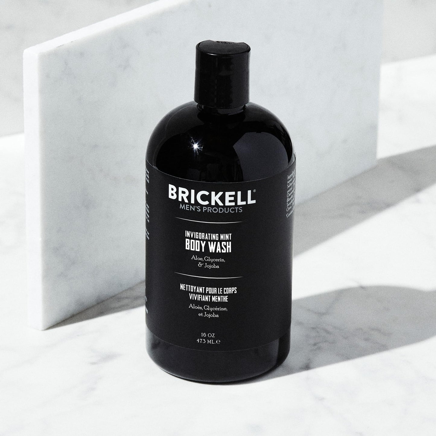 Brickell Men's Invigorating Mint Body Wash for Men, Natural and Organic Deep Cleaning Shower Gel with Aloe, Glycerin, and Jojoba, Sulfate Free