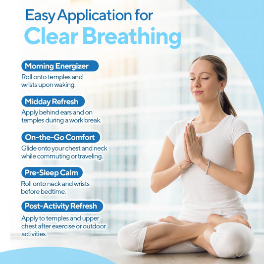 Marie Originals Breathe Blend Essential Oils Sinus Roll on | Natural Eucalyptus, Peppermint Lavender Essential Oil Roll on | Aromatherapy Support for Clear Breathing, Head Ease, Relaxation | 10 mL