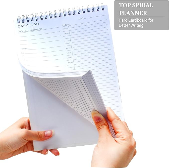 3 Pcs 24 Hour Daily Planner - To Do List for Work & Personal Life, Everyday Productivity Planner, Daily Schedule, 6.5 x 9.8