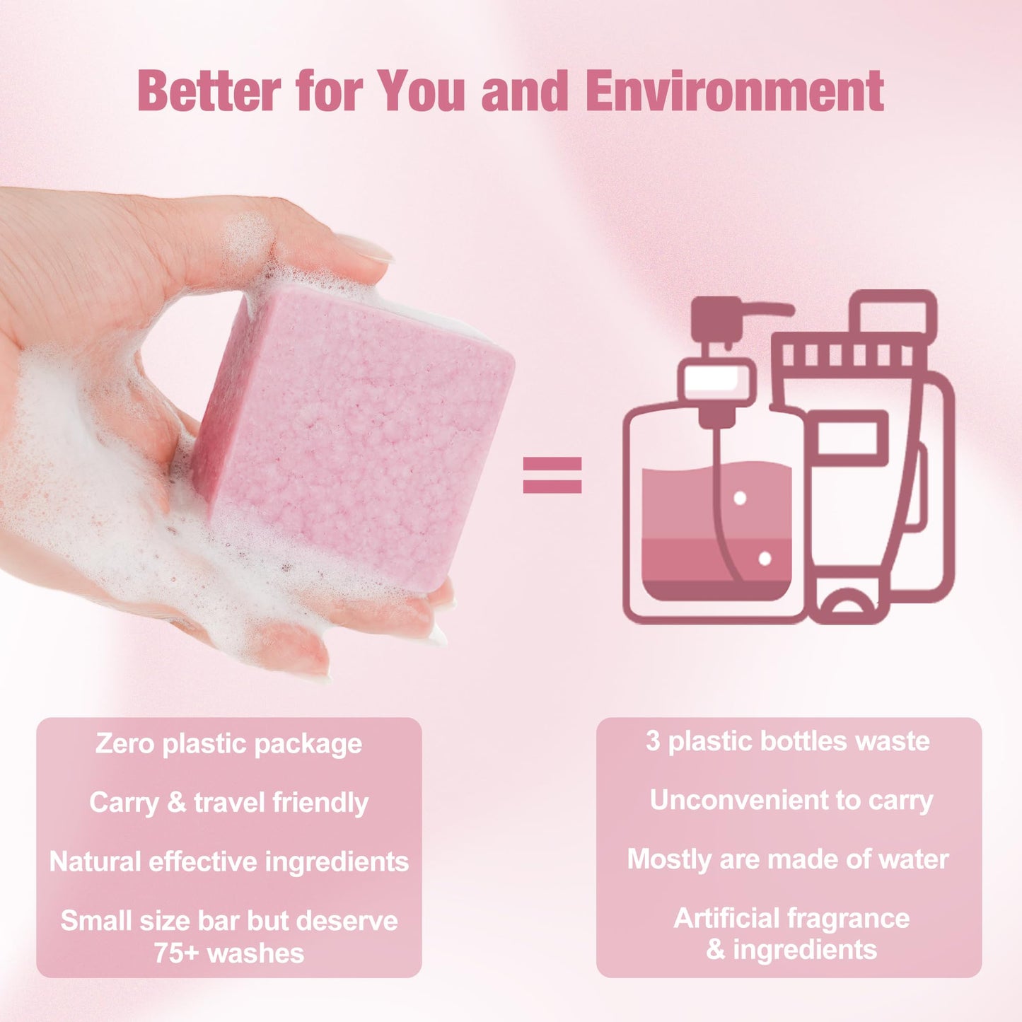 Leafinty Shampoo and Conditioner Set| Shampoo Bar | Bar Shampoo and Conditioner for Curly, Wavy & Kinky Hair | Vegan & Zero Waste| Eco-Friendly 6.68oz (Lavanilla Scent)