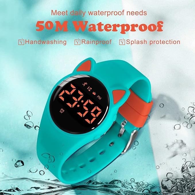 Kids Watches for Girls Boys Digital Sport Watch with Step Counter Pedometer Vibration Alarm Clock, No App Waterproof Fitness Tracker Kids Watch Boys Girls Teens Students Ages 5-16