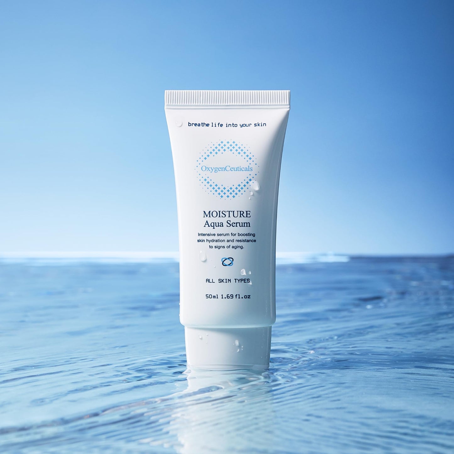 OxygenCeuticals Moisture Aqua Serum – Deep Hydrating & Moisturizing Serum with Sodium Hyaluronate, Jojoba Oil & Propolis, Non-Irritating Formula for Dry, Oily & Acne-Prone Skin. 1.01 fl.oz (30ml)