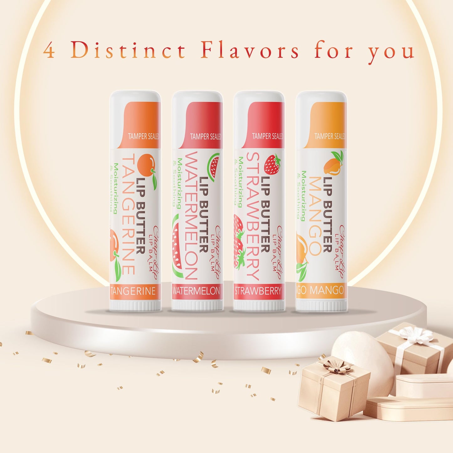 CHAP-LIP Original Lip Balm Hydrating Bulk Chap Stick with Fruit Flavors, Coconut Oil, and Cocoa Butter - Christmas Gift Stocking Stuffers Lip Therapy Pack for Men and Women - Made in the USA, 24 Pack