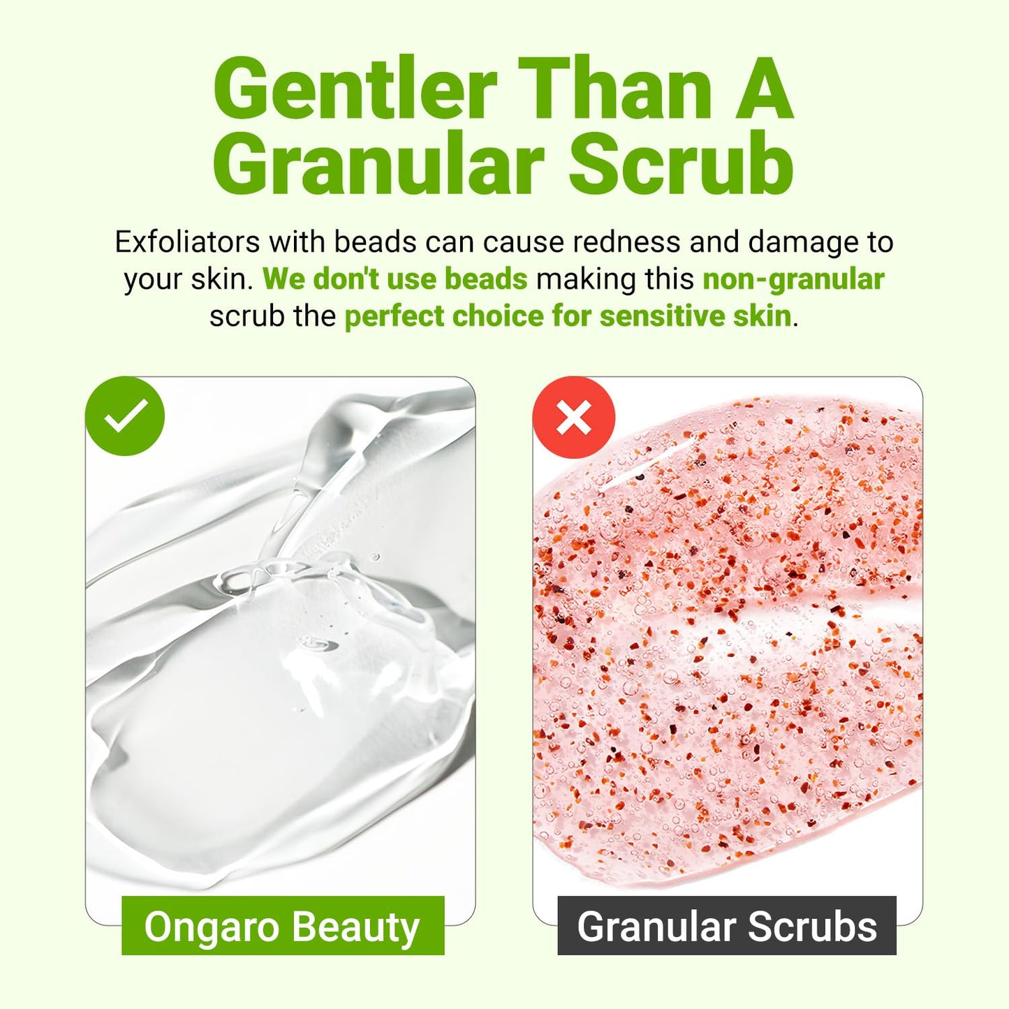 Ongaro Beauty Organic Face Scrub - Natural Exfoliating Face Wash & Enzyme Peel for Sensitive Skin - Facial Scrub Exfoliator for Women & Men - Clear Acne & Unclog Pores - Smooths & Brightens - 4 FL OZ