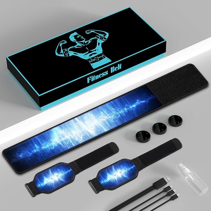 ABS Stimulator, Muscle Machine Workout Equipment, Ab Toning Belt Muscle Toner Fitness Training for Abdomen/Arm/Leg, Ab Trainer for Home Body Shape