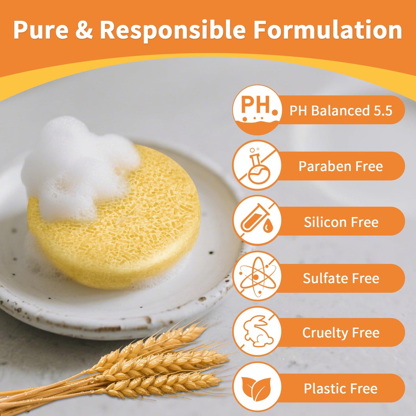 Pubpok Rice Water Shampoo Bars and Conditioner Set for Hair Growth, Organic Ginger Shampoo Bar for Anti-Hair Loss, Strengthening & Nourishing Soap, PH Balanced, Paraben Free & Silicone Free