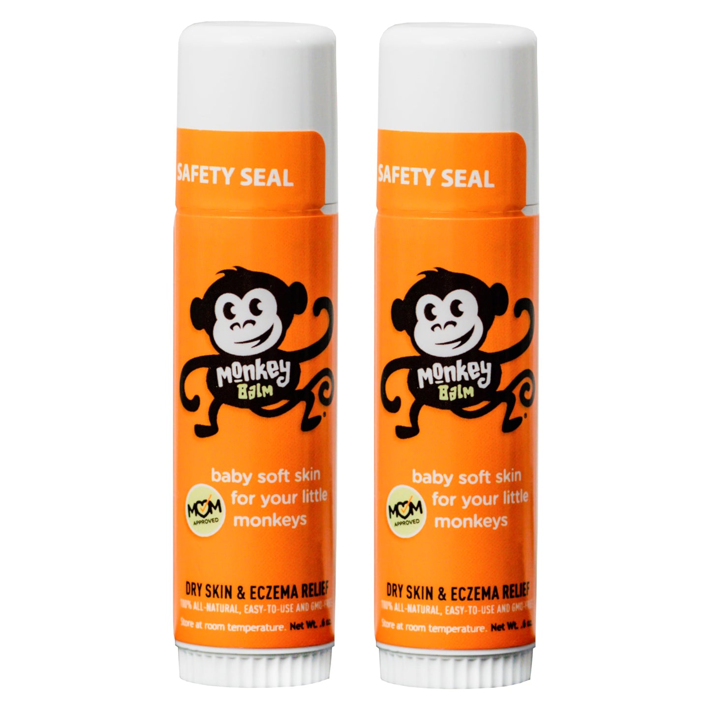 Monkey Balm All Natural Multi-Purpose Skin Solution (Safe for Babies & All Ages) Use on Dry, Cracked Skin, Irritation, Rashes, 0.6oz Healing Balm (2 Pack)