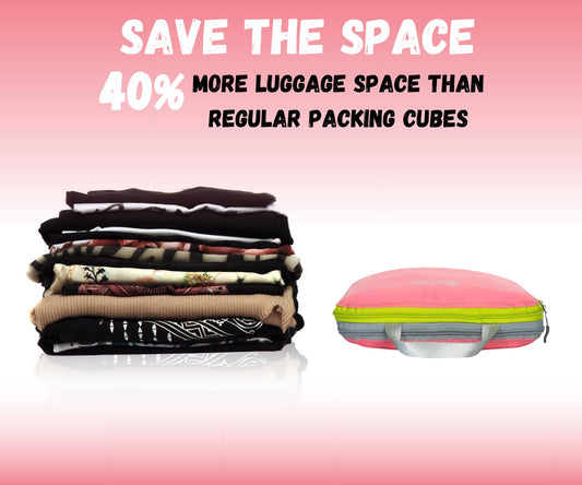 6 Set/3 Set Ultralight Compression Packing Cubes, Suitcase and Backpack Travel Organizer Bags