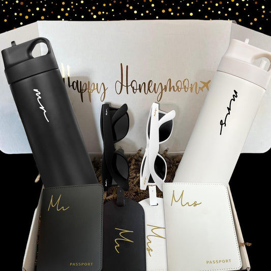 Mr&MrsGifts Couples Gifts Travel Tumblers Set of 2 Mr and Mrs Honeymoon Travel Mugs 16oz Double-Walled Insulated Cups for Wedding Bridal Shower Gifts(XZ-MM)