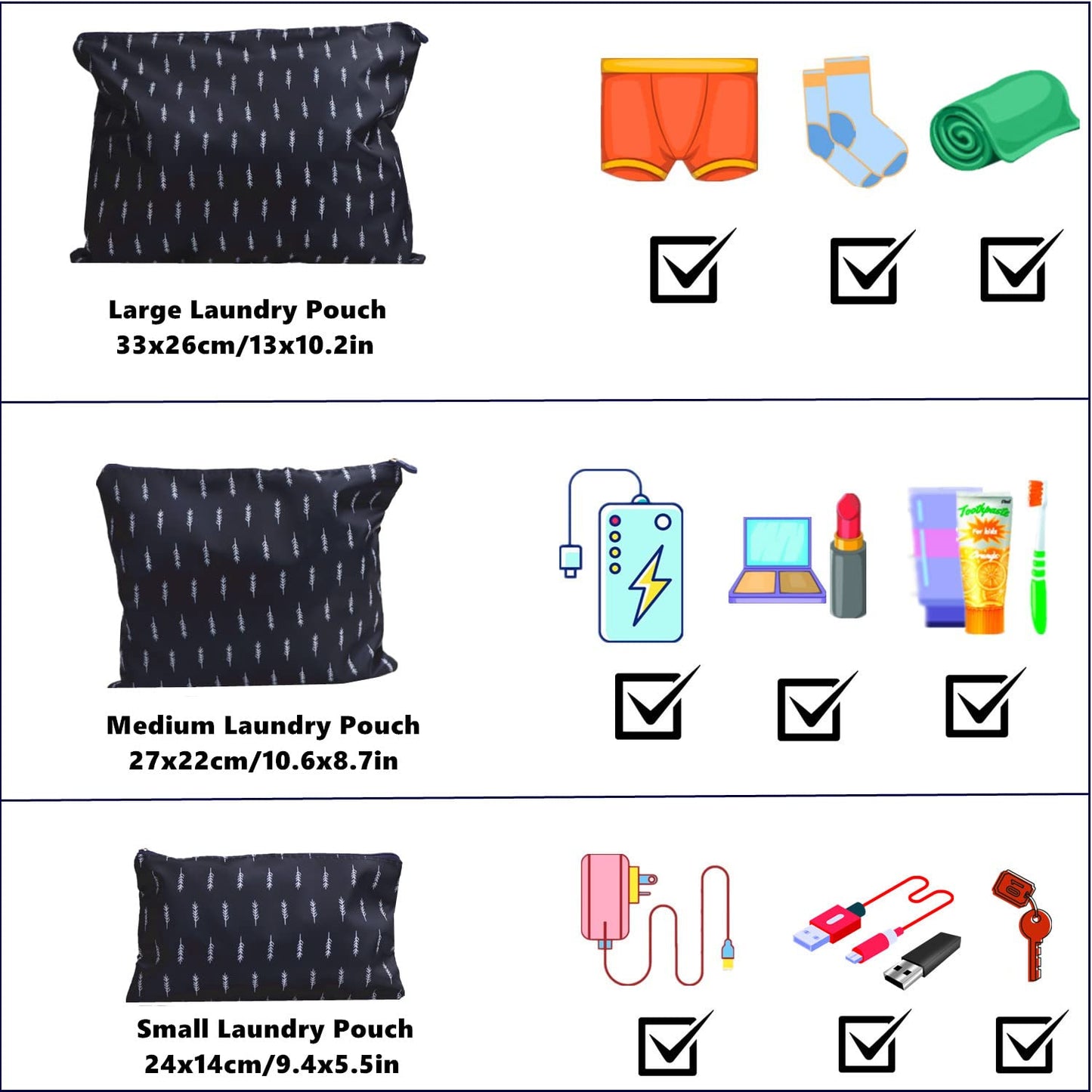 GUIFIER 6 PCS Travel Suitcase Organizer Bags, Travel Organizer Packing Cubes Set Laundry Bags, Travel Clothes Storage Bag, Packing Organizer Compression Pouches for Traveller(Navy Blue Feather)