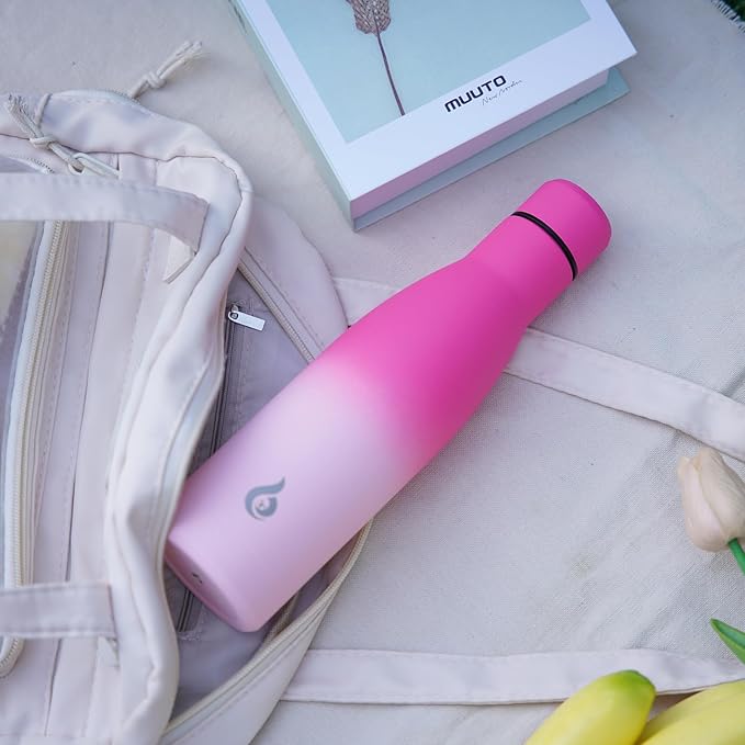 BJPKPK Insulated Water Bottle 12oz Small Stainless Steel Water Bottles Reusable Metal Thermal Keep Cold and Hot,Cherry