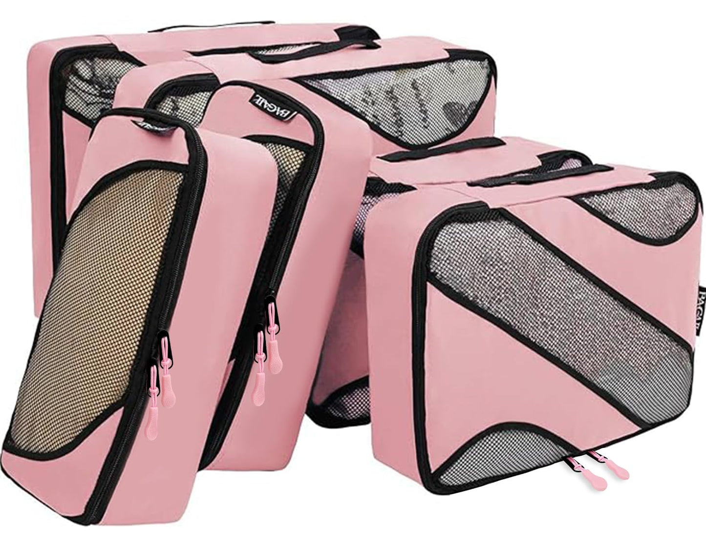 BAGAIL 6 Set Packing Cubes,Travel Luggage Packing Organizers(6Set Pink)
