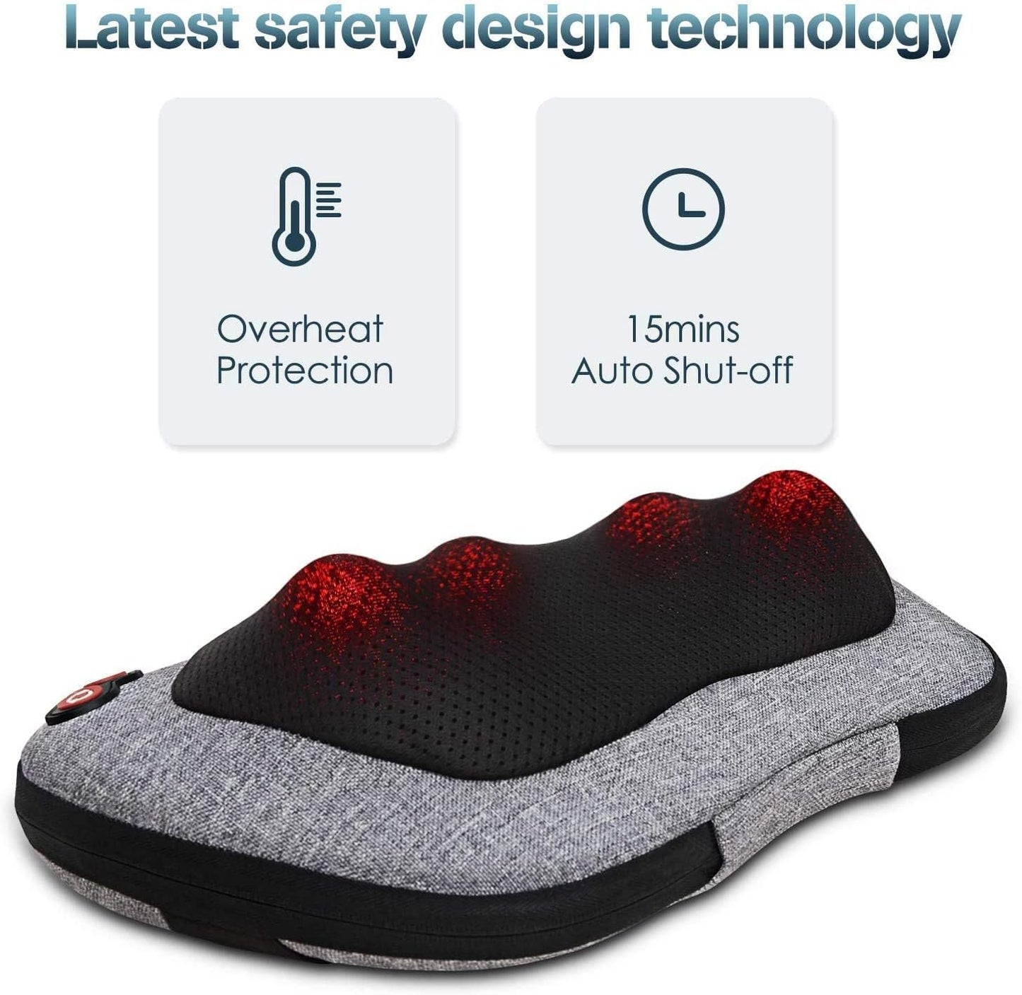 VIKTOR JURGEN Shiatsu Back Massager with Heat – Deep Tissue Massage for Neck, Shoulder, Leg, Upper & Lower Back Pain Relief, Electric Kneading 3D Massage Pillow Gifts for Men Women Dad, Mom, Christmas