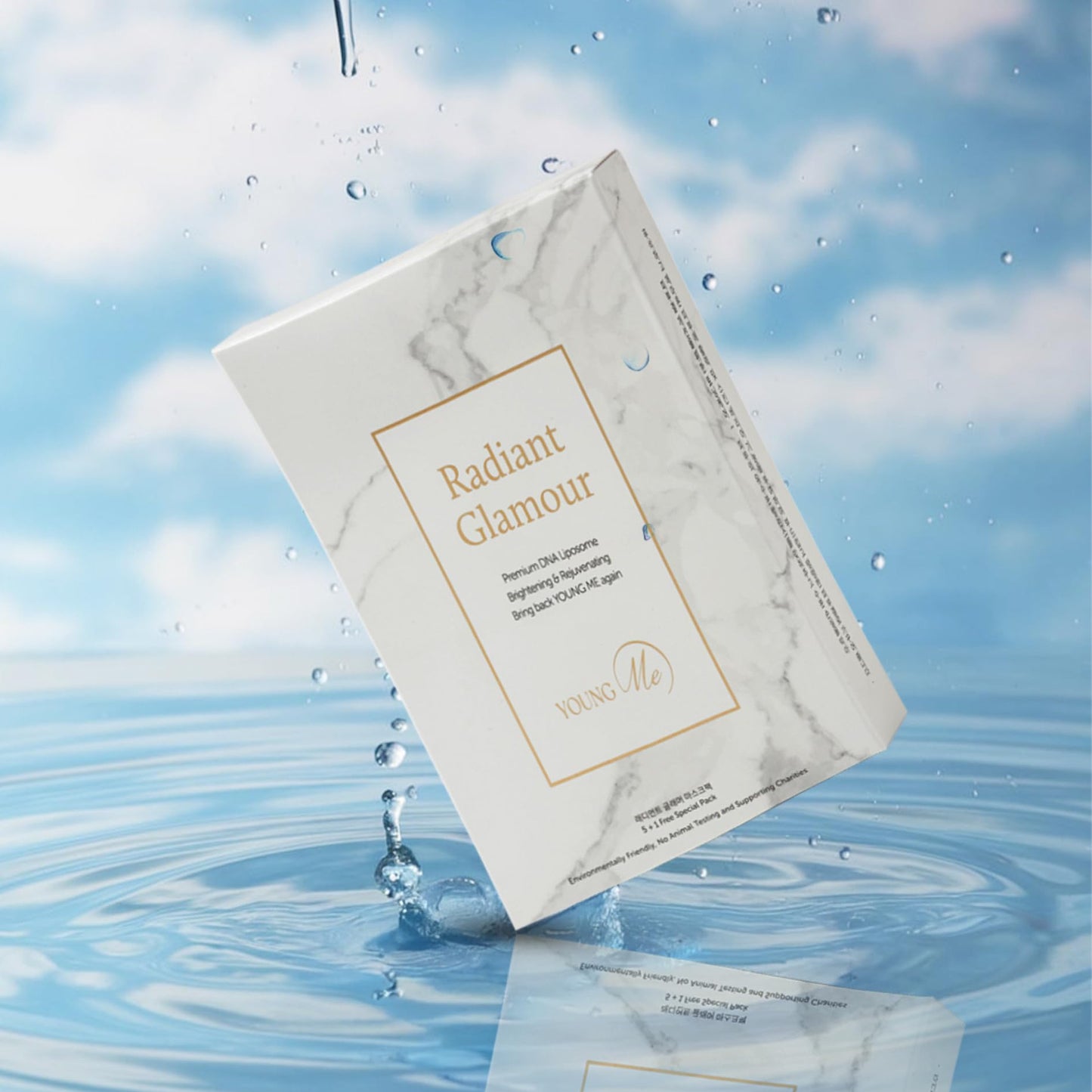 YoungMe Radiant Glamour Korean Sheet Mask – Rejuvenating & Hypoallergenic Facial Mask for All Skin Types | 25g x 6 Sheets