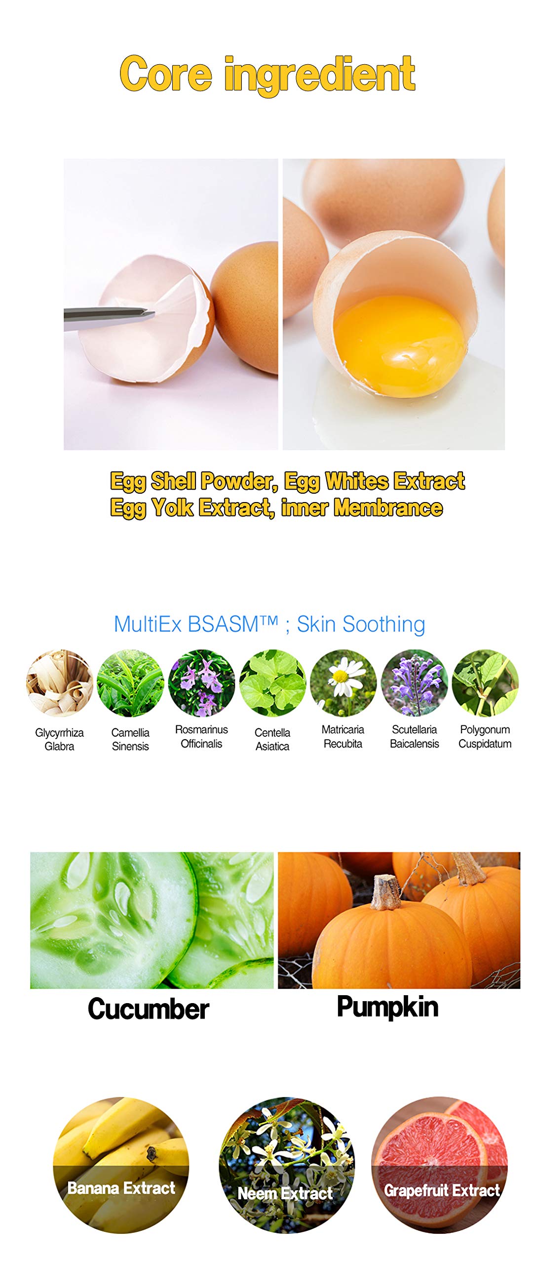 Korean Face Wash Foaming Facial Cleanser - Egg White Pore Clinic - K Beauty Skin Care Clean & Clear wipes Oil Moisturizer - Acne Cleaning Treatment for sensitive oily for Women, men