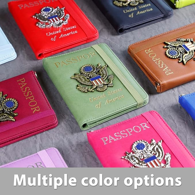 Cnycmy Passport Holder with Airtag,Passport-Wallet-Holder for Women, RFID Passport Holder with Slot Waterproof, PU Leather Travel Passport Case (purple1)