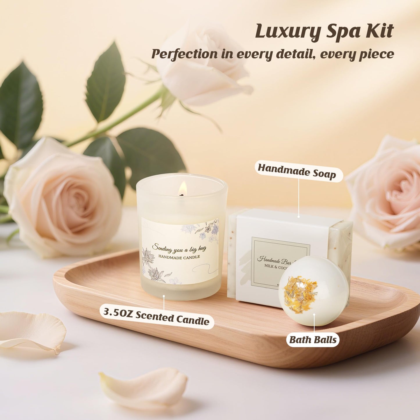 Self-Care Gift Set for Women, Get Well Soon Gift Baskets, Spa Unique Birthday Gifts Box Feel Better Care Package, Inspirational Sympathy Thinking of You Gifts for Mom, Wife, Sister, Girlfriend,Friend