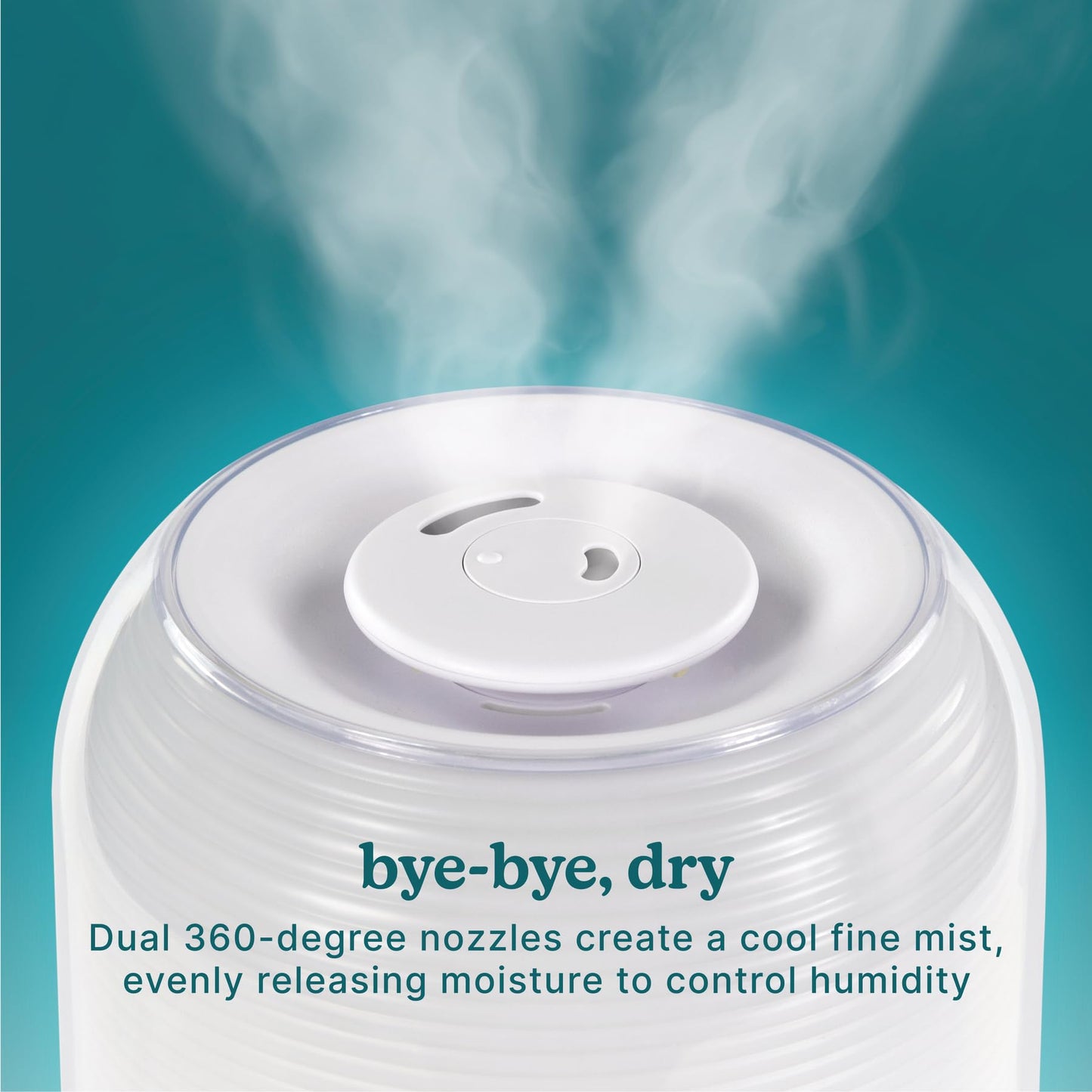 Homedics Ultrasonic Cool Mist Humidifier, Top-Fill 3L Water Tank, Covers 395 sq. ft, 35-Hour Runtime, 3 Mist Settings, Clean Tank Tech, Auto-Off, Night Light, Quiet