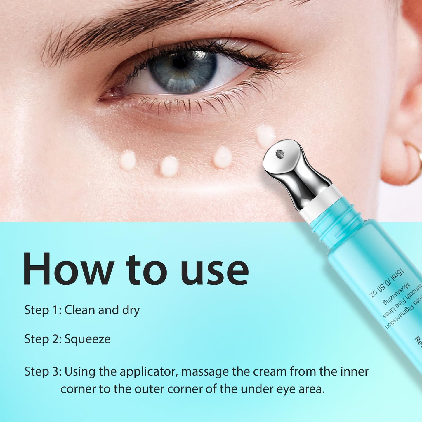 SEACALL Retinol Eye Cream with Caffeine, Hyaluronic Acid & Vitamin C | Anti-Aging Under Eye Cream for Dark Circles, Wrinkles & Puffiness | Reduces Fine Lines Skin Care Treatment for Women & Men (15ml)