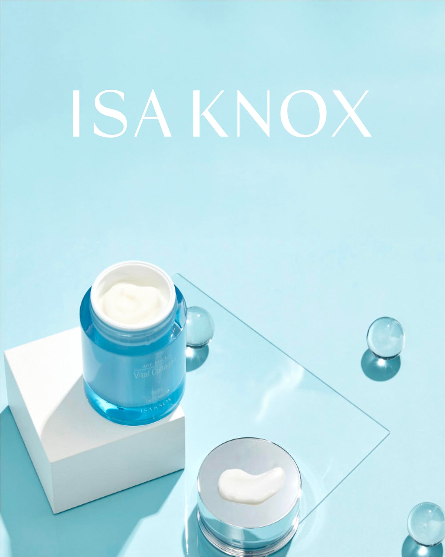 ISA KNOX AGE FOCUS VITAL COLLAGEN Hydra Gel Cream, LXNEW VITA MAX Ampoule, LXNEW VITAMELA Cream (15 ml/3.89 fl oz) - Korean Skin Care by LG Beauty. Vitamins C, B12 & E.