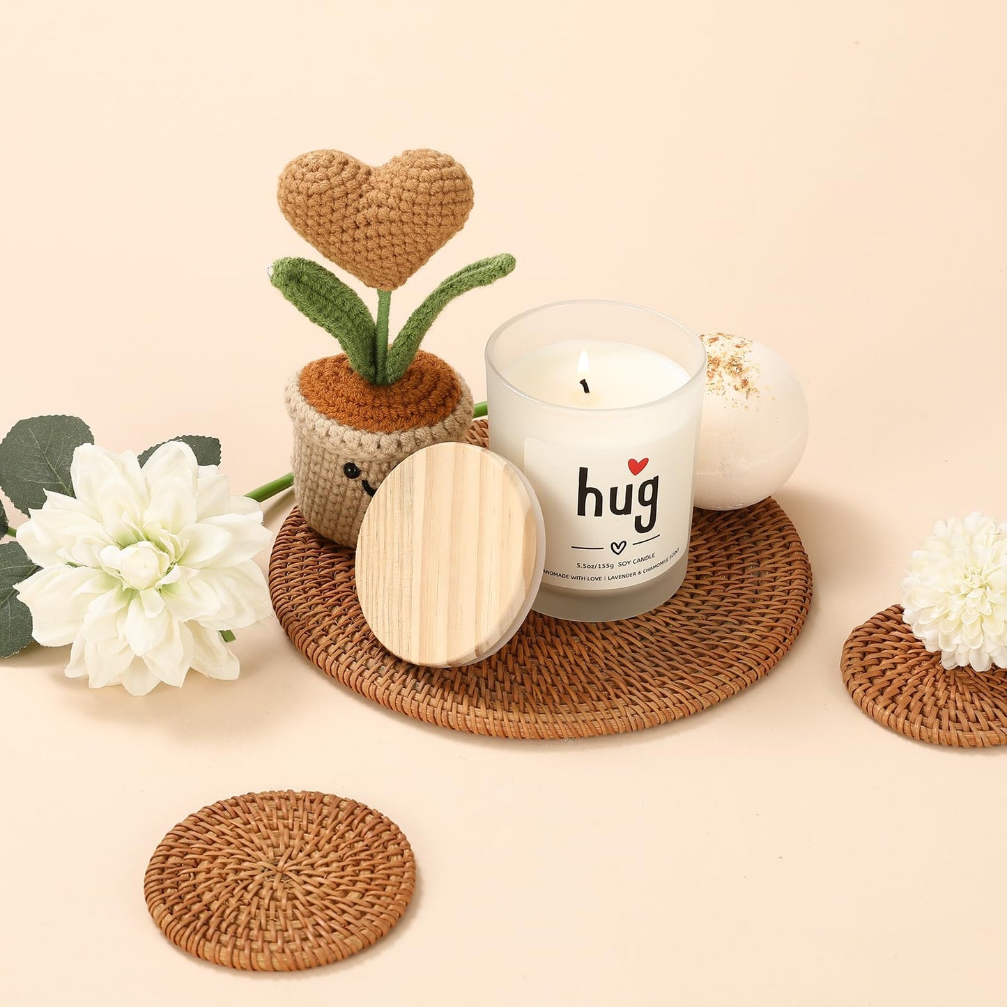 Get Well Gift Box for Women - Hugs & Healing Luxury Care Package for Her, Feel Better Soon Basket - Sympathy and After Surgery Recovery Gifts - Thinking of You