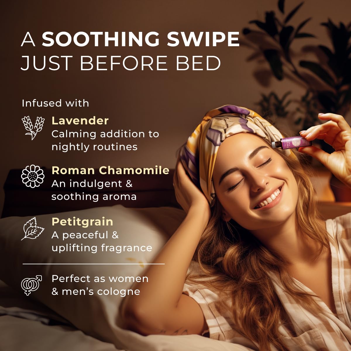 Gya Labs Sleep Well Essential Oil Roll on - 100% Pure Natural Aromatherapy Relax Oil for Women - Blend with Calming Chamomile & Relaxing Lavender for Better Rest, Travel Size (0.34 Fl Oz)