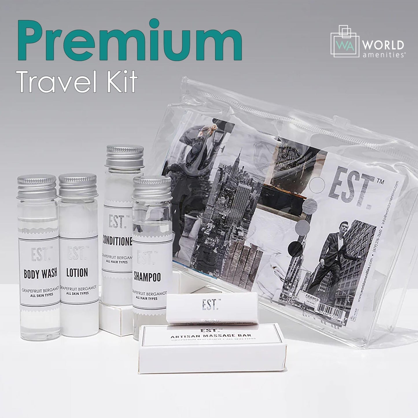 World Amenities - EST Travel Kit - Case of 5 Individual Kits