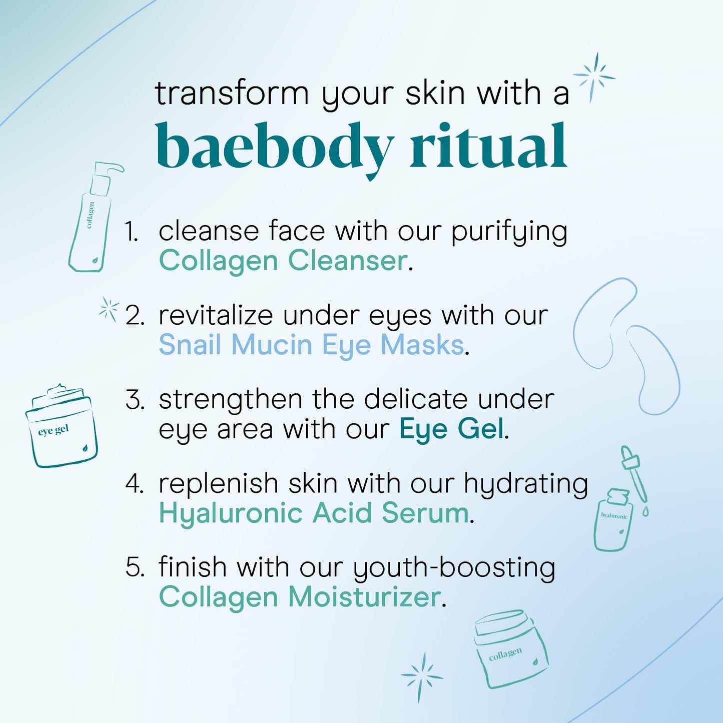 Baebody Advanced Snail Mucin Under Eye Patches for Women & Men (6 Pairs) - Under Eye Masks for Dark Circles and Puffiness - With Niacinamide - Reduce Fine Lines and Wrinkles