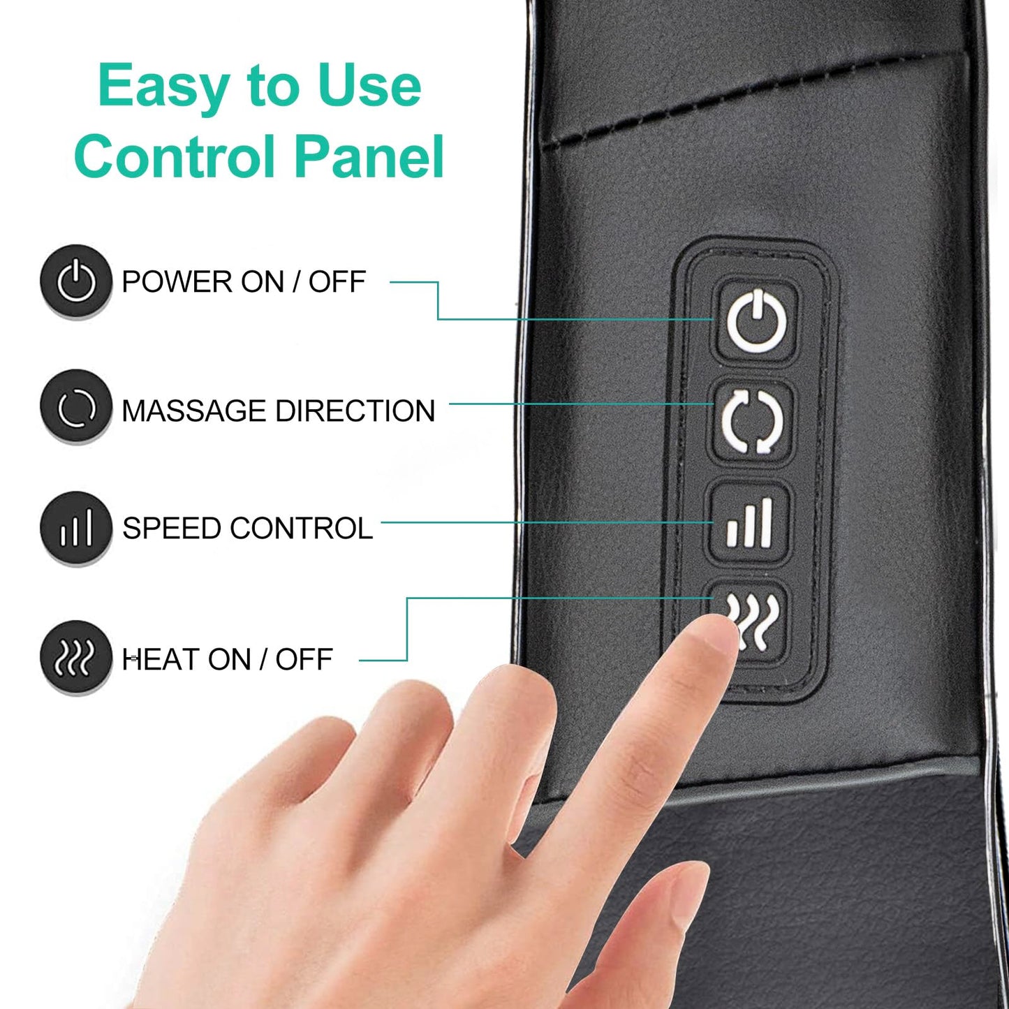 Medcursor Neck Massager, Portable Electric Neck and Back Massager with Heat, Deep Tissue 3D Kneading Pillow for Muscle Pain Relief, Ideal Father’s Day Gift, Not Cordless