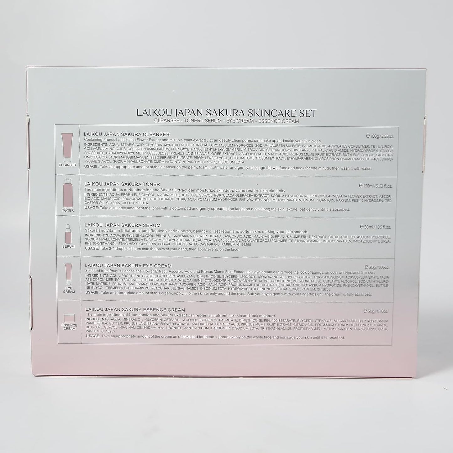 Skin Care Set, Cherry Facial kit for women, Skincare Kit Gifts For Teenage Girls, Skin Care Kit, Skincare Sets & Kits with facial wash, Toner, Serum, Eye Cream, Face Cream Birthday Beauty Care 5pcs